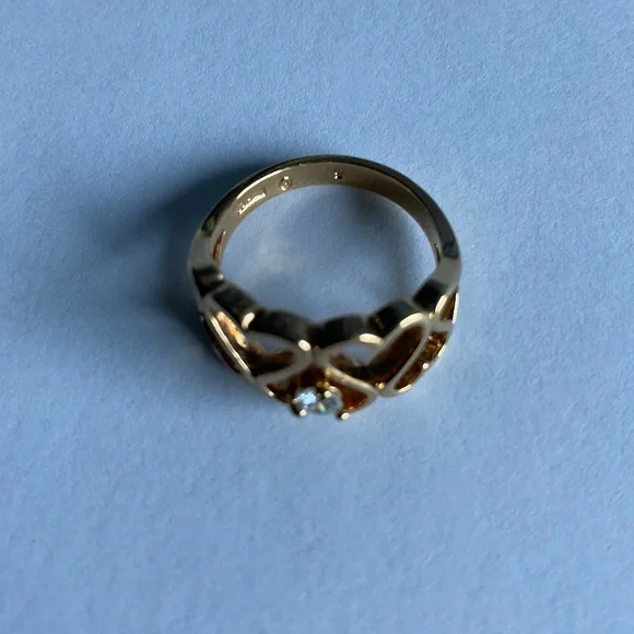 Heart Ring with a Diamond - Picture 5 of 12